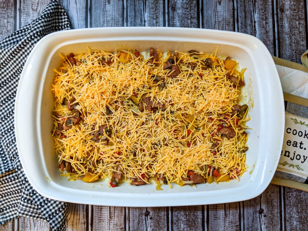 Quiche filling with cheese