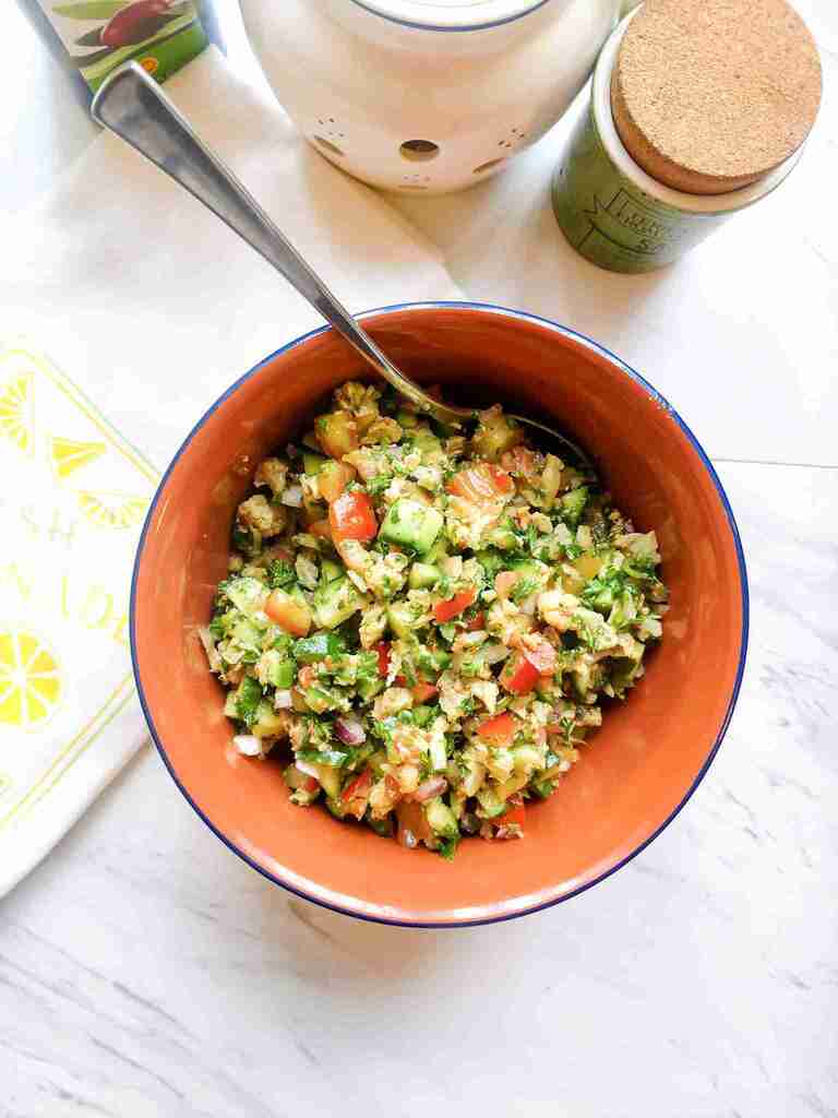Roasted cauliflower tabouleh