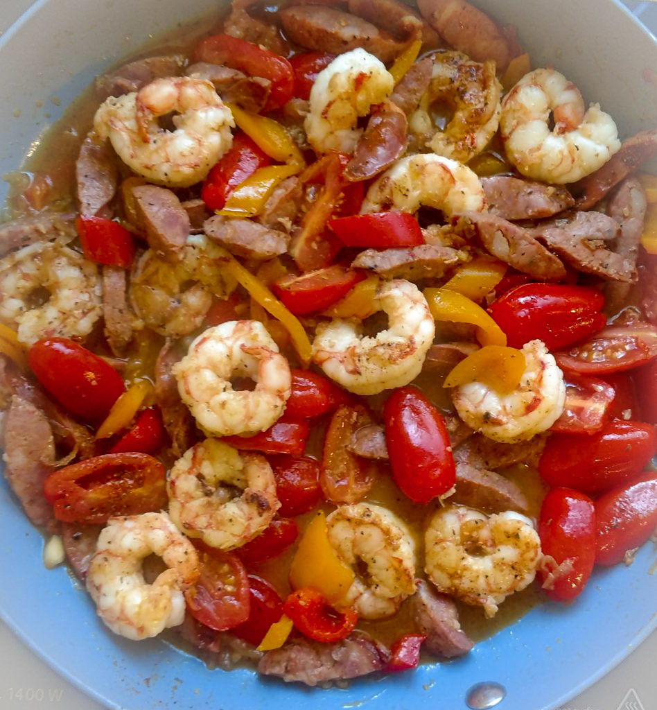 Spicy Shrimp and Andouille Sausage