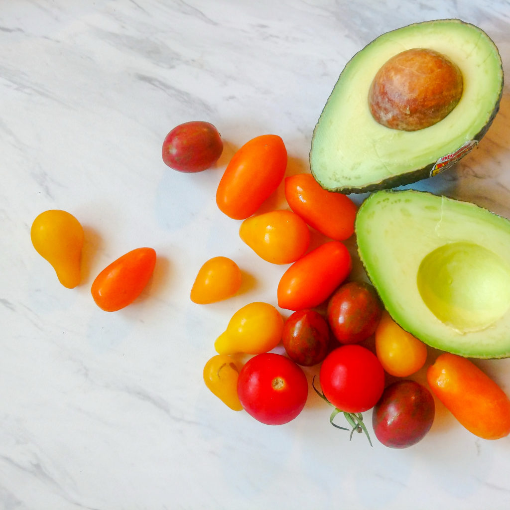 tomatoes and avocados